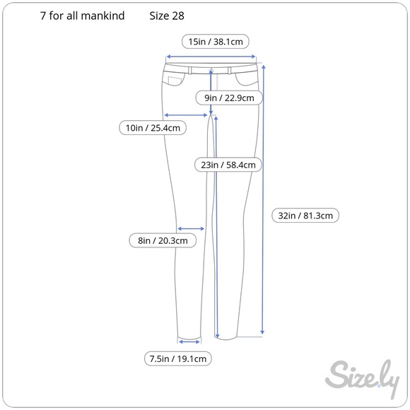 7 For All Mankind Crop “A” Pocket Jeans Size 28 EUC - Picture 8 of 8